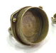 Adjustable Ring Blank, (25mm blank ) Antique Bronze Plated Brass G5141