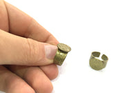 Adjustable Ring Blank, (15mm blank ) Antique Bronze Plated Brass G5143