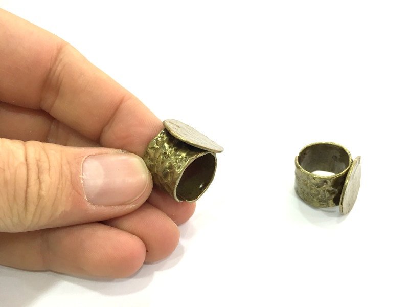 Adjustable Ring Blank, (20mm blank ) Antique Bronze Plated Brass G5148