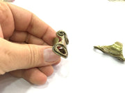 Adjustable Ring Blank, (14mm blank ) Antique Bronze Plated Brass G5150