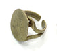 Adjustable Ring Blank, (20mm blank ) Antique Bronze Plated Brass G5152