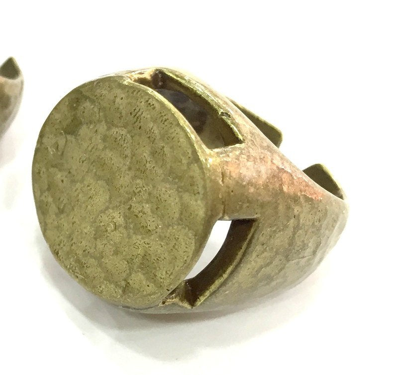 Adjustable Ring Blank, (20mm blank ) Antique Bronze Plated Brass G5153