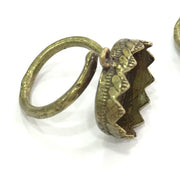 Adjustable Ring Blank, (18x13mm blank ) Antique Bronze Plated Brass G5154