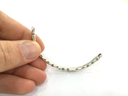 Antique Silver Plated Metal Pendant 72x5mm   G14920