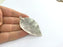 Antique Silver Plated Metal Leaf Pendant 72x41mm   G8808