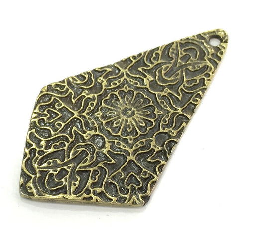 2pcs (57x32 mm.)  Antique Bronze  Metal Large Pendant   G5163