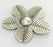 Flower Pendant Antique Silver Plated Metal 50mm   G5179
