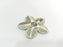 Flower Pendant Antique Silver Plated Metal 50mm   G5179