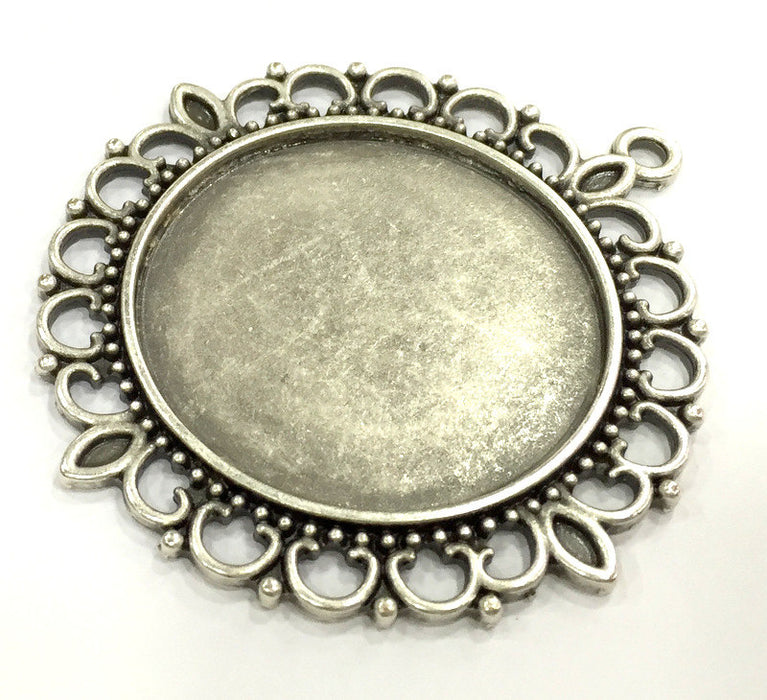 Antique Silver Plated Blank , Mountings  (45mm Blank)  G5188