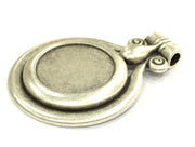 Antique Silver Plated Blank , Mountings  (30mm Blank)  G5192