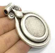 Antique Silver Plated Blank , Mountings  (30mm Blank)  G5192