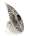Adjustable Ring Blank, (10mm blank ) Antique Silver Plated Brass G5210