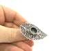 Adjustable Ring Blank, (10mm blank ) Antique Silver Plated Brass G5210