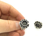 Adjustable Ring Blank, (10 mm blank ) Antique Silver Plated Brass G5224