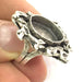 Silver Ring Base Blank Adjustable Ring Blank, (16 mm blank ) Antique Silver Plated Brass G5226