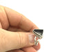 Adjustable Ring Blank, (15x15x15 mm triangle blank ) Antique Silver Plated Brass G5229