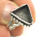 Adjustable Ring Blank, (15x15x15 mm triangle blank ) Antique Silver Plated Brass G5229