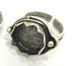 Adjustable Ring Blank, (15 mm blank ) Antique Silver Plated Brass G13861