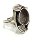 Ring Blank Base Bezel Setting Adjustable Ring Blank, (16mm blank ) Antique Silver Plated Brass G5208