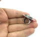 Adjustable Ring Blank, (20mm blank ) Antique Silver Plated Brass G5209