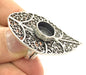 Adjustable Ring Blank, (10mm blank ) Antique Silver Plated Brass G5210