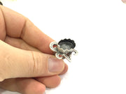 Adjustable Ring Blank, (18x13mm blank ) Antique Silver Plated Brass G5215