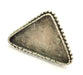 Silver Ring Blank Base Bezel Settings  Cabochon Base Mountings Adjustable (25x25x35mm triangle blank ) Antique Silver Plated Brass G5244