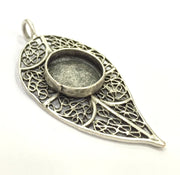 Antique Silver Plated Brass  Mountings , Blanks (16 mm blank) G5248