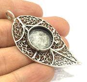 Antique Silver Plated Brass  Mountings , Blanks (16 mm blank) G5248