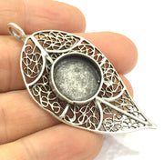 Antique Silver Plated Brass  Mountings , Blanks (16 mm blank) G5248