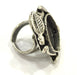 Adjustable Ring Blank, (20 mm blank ) Antique Silver Plated Brass G5252