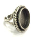 Ring Blank Bezel Settings Cabochon Base Mountings Adjustable (20 mm blank ) Antique Silver Plated Brass G5242