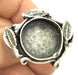 Adjustable Ring Blank, (20 mm blank ) Antique Silver Plated Brass G5252