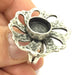 Adjustable Ring Blank, (10 mm blank ) Antique Silver Plated Brass G5256