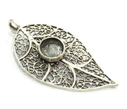 Antique Silver Plated Brass  Mountings , Blanks (10 mm blank) G5263
