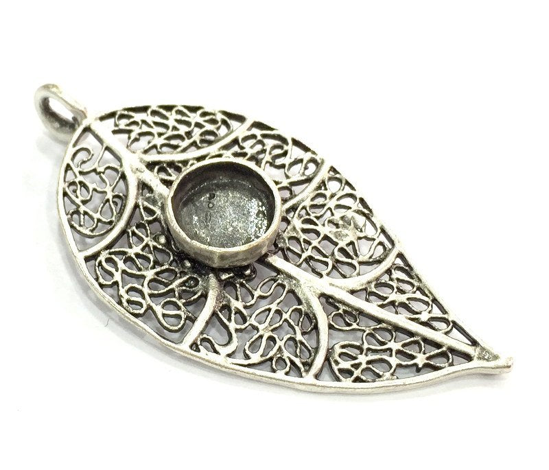 Antique Silver Plated Brass  Mountings , Blanks (10 mm blank) G5263