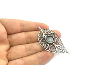 Antique Silver Plated Brass  Mountings , Blanks (10 mm blank) G5263