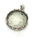 Antique Silver Plated Brass  Mountings , Blanks (25 mm blank) G5277