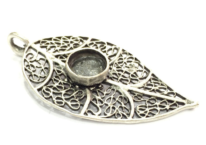 Antique Silver Plated Brass  Mountings , Blanks (10 mm blank) G5263