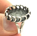 Adjustable Ring Blank, (18x13 mm blank ) Antique Silver Plated Brass G5283