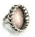 Adjustable Ring Blank, (25 mm blank ) Antique Silver Plated Brass G5286