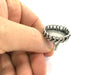 Adjustable Ring Blank, (25 mm blank ) Antique Silver Plated Brass G5286