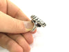 Adjustable Ring Blank, (25 mm blank ) Antique Silver Plated Brass G5286