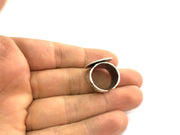 Adjustable Ring Blank, (20 mm blank) Antique Silver Plated Brass G12639