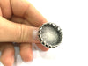 Adjustable Ring Blank, (25 mm blank ) Antique Silver Plated Brass G5286
