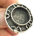 Silver Ring Blank Ring Settings Ring Bezel Base Cabochon Mountings Adjustable (16 mm blank ) Antique Silver Plated Brass G16684