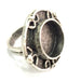 Silver Ring Blank Ring Settings Ring Bezel Base Cabochon Mountings Adjustable (16 mm blank ) Antique Silver Plated Brass G16684