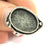 Silver Ring Blank Bezel Settings Cabochon Base Mountings Adjustable Ring  (18x13 mm blank ) Antique Silver Plated Brass G5289