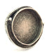 Adjustable Ring Blank, (25mm blank ) Antique Silver Plated Brass G5291