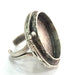 Adjustable Ring Blank, (25mm blank ) Antique Silver Plated Brass G5291
